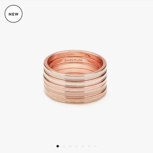 Pura Vida Everyday Fling Rose Gold Stacking Rings size 6